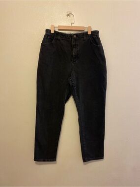 Lee Black Denim Jeans with Brass Zipper